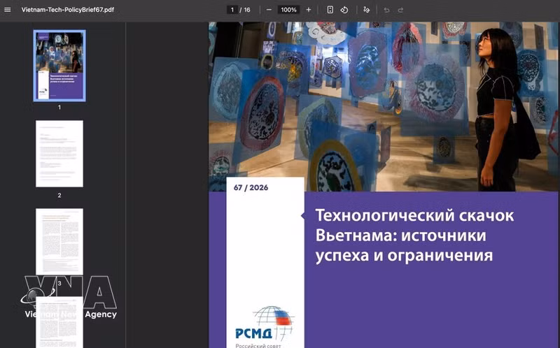El artículo publicado en la página web del Consejo de Asuntos Internacionales de Rusia de la doctora Irina Dezhina, economista e investigadora del Instituto de Sociología, Centro de Investigación Federal, Academia de Ciencias de Rusia. (Foto: VNA)