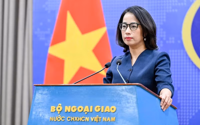 La portavoz del Ministerio de Relaciones Exteriores de Vietnam, Pham Thu Hang. (Foto: Cancillería)