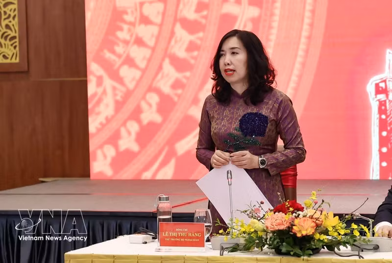 La viceministra vietnamita de Relaciones Exteriores Le Thi Thu Hang. (Foto: VNA)