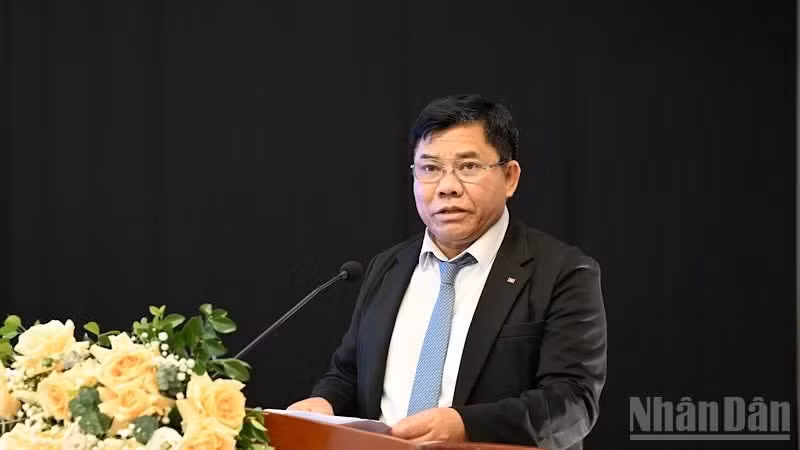 El viceministro de Asuntos Étnicos y Religiosos, Y Thong, interviene en el evento.