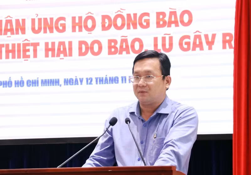 Phan Hong An, vicepresidente del Comité del FPV de Ciudad Ho Chi Minh, interviene en la cita (Foto: VNA)