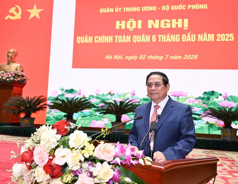 El primer ministro Pham Minh Chinh habla en la cita (Foto: Nhan Dan)