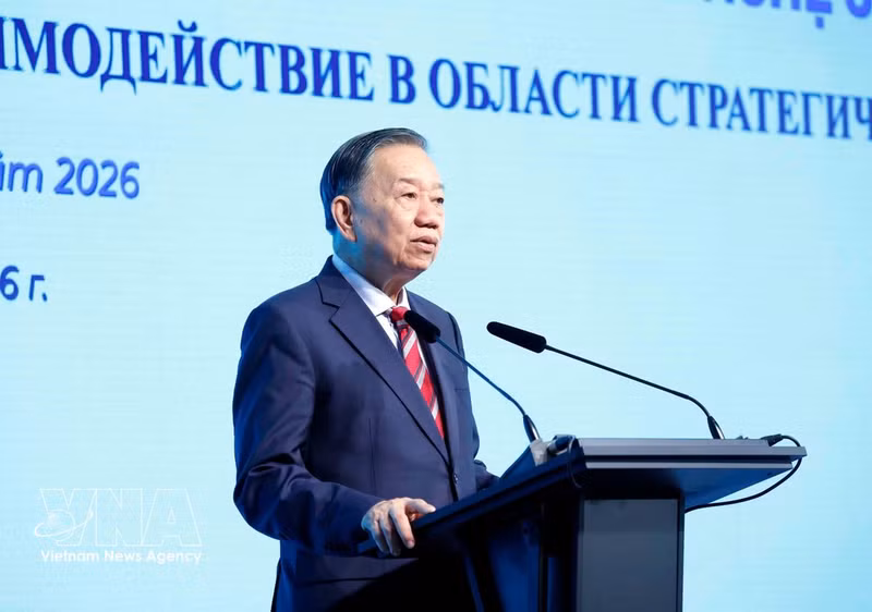 El líder vietnamita To Lam habla en la cita (Foto: VNA)