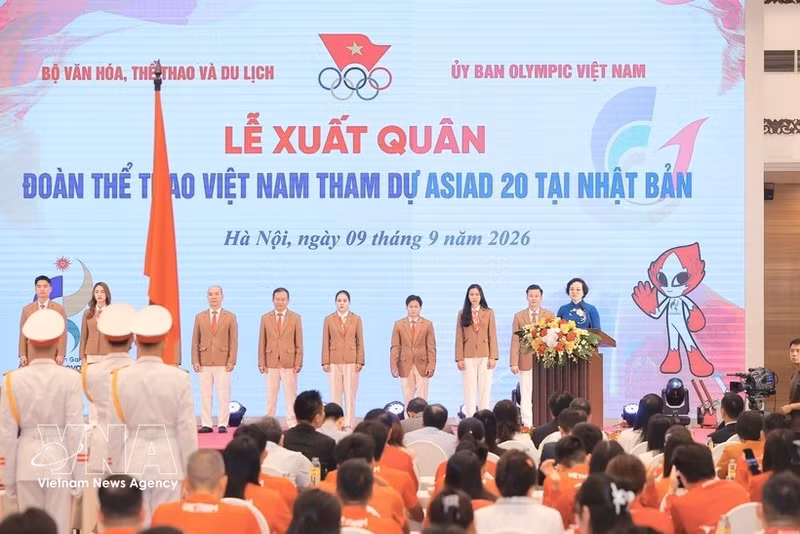 La viceprimera ministra Pham Thi Thanh Tra pronuncia un discurso. (Foto: VNA)