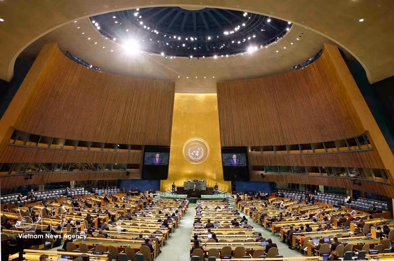 El secretario general y presidente To Lam interviene en el debate general de alto nivel del 81º período de sesiones de la Asamblea General de las Naciones Unidas. (Foto: VNA)