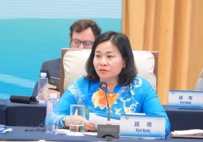 La presidenta de la Unión de Mujeres de Vietnam, Nguyen Thi Tuyen, habla en el evento (Foto: VNA)