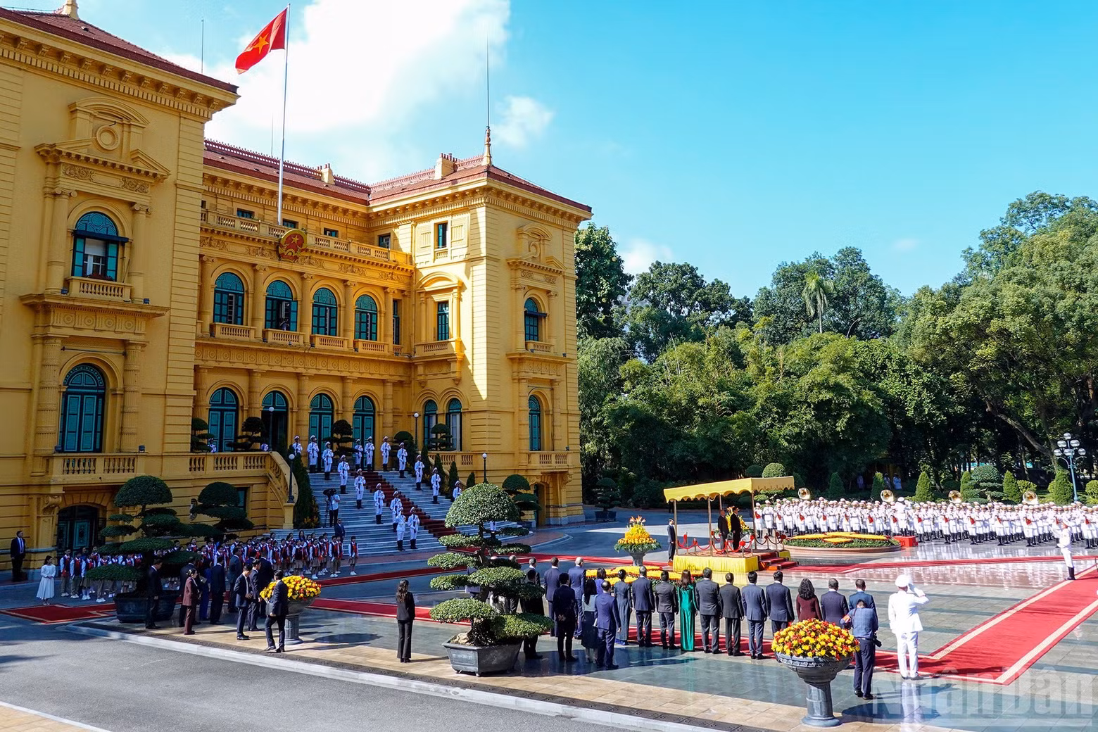 Panorama de la recepción ceremonial.