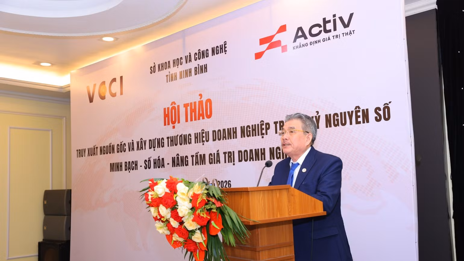 Pham Van Tho, presidente del Consejo de Administración de la Sociedad Anónima de Tecnología Antifalsificación de Vietnam. (Foto: Minh Hieu)