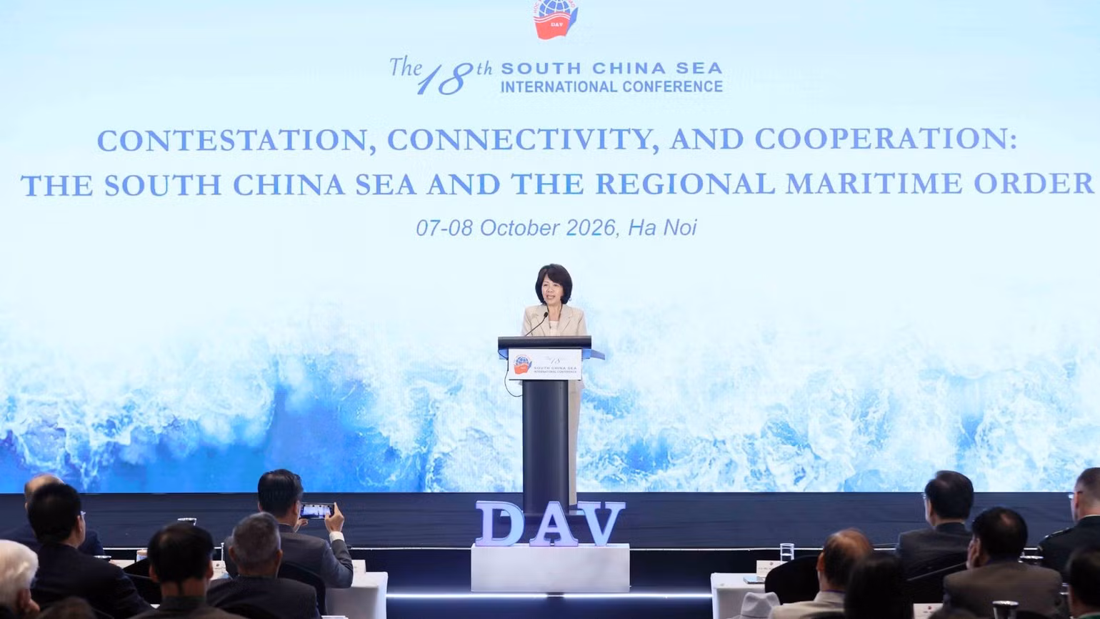 La viceministra del Ministerio de Relaciones Exteriores, Nguyen Thi Hoang Van, pronuncia un discurso (Foto: VNA)
