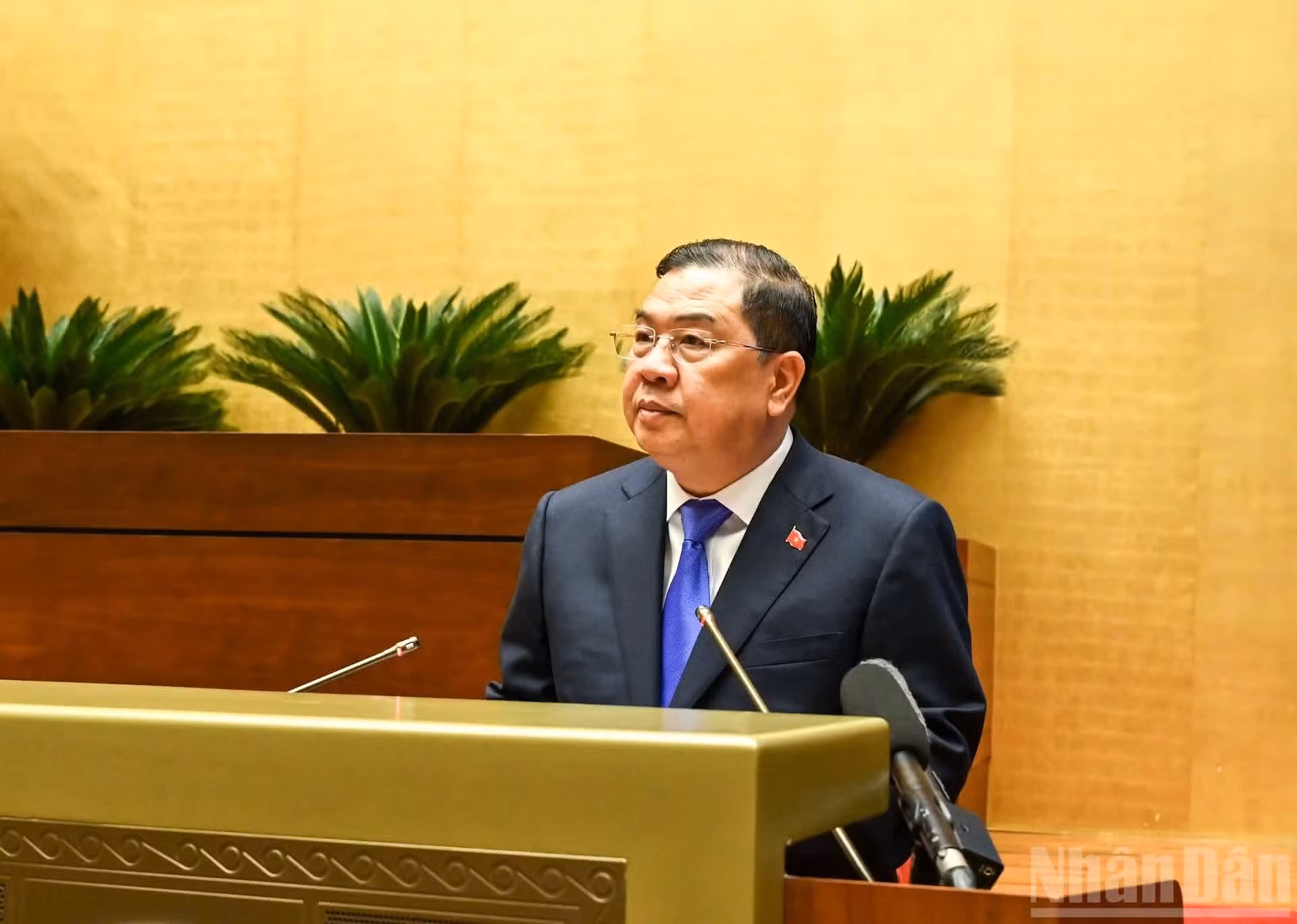 El viceprimer ministro de Vietnam, Pham Gia Tuc, expone los puntos clave de la Resolución 10-NQ/TW.