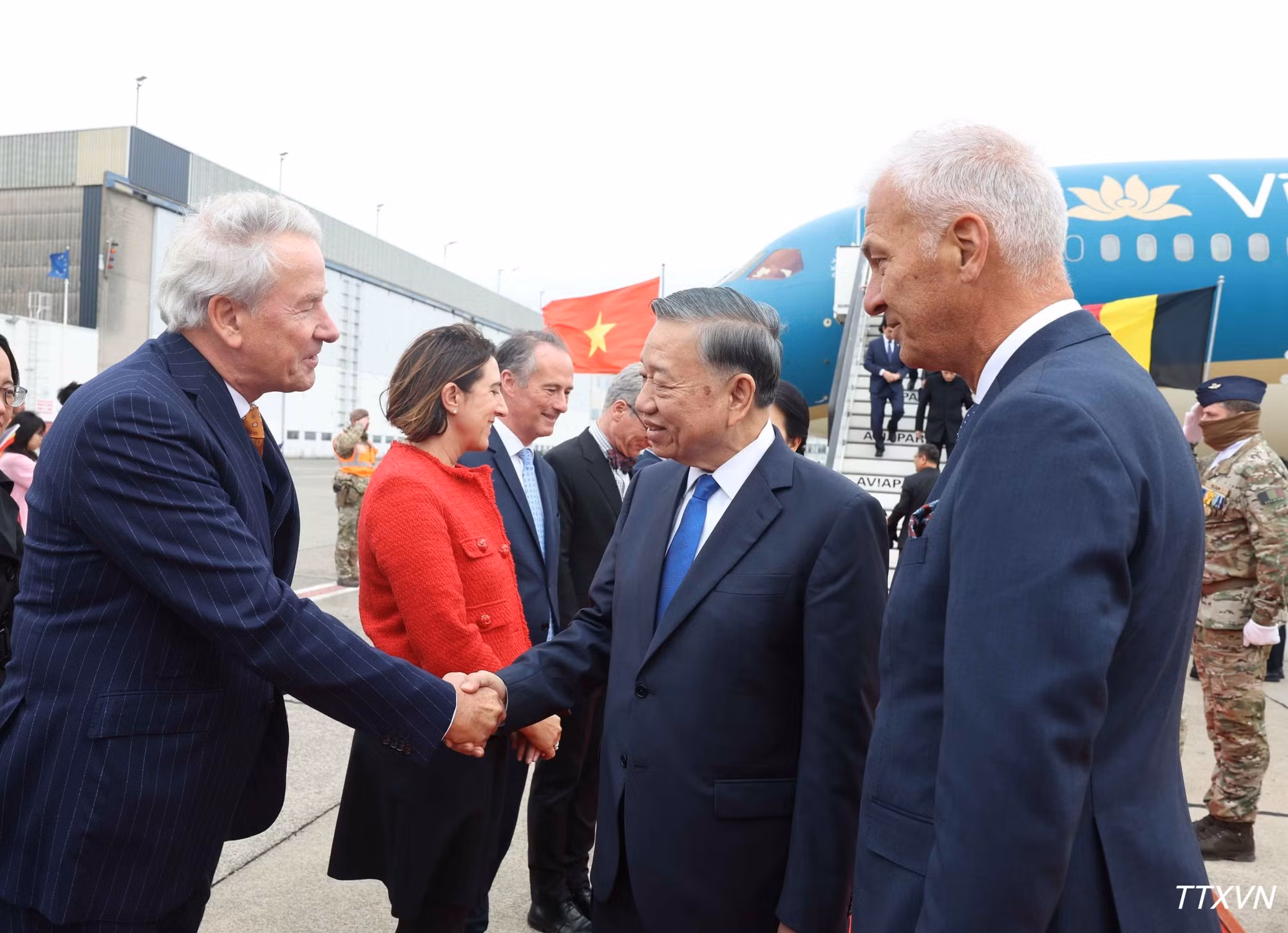 El secretario general del Partido Comunista y presidente de Vietnam, To Lam, inicia las visitas oficiales a la Unión Europea y Bélgica. (Foto: VNA)