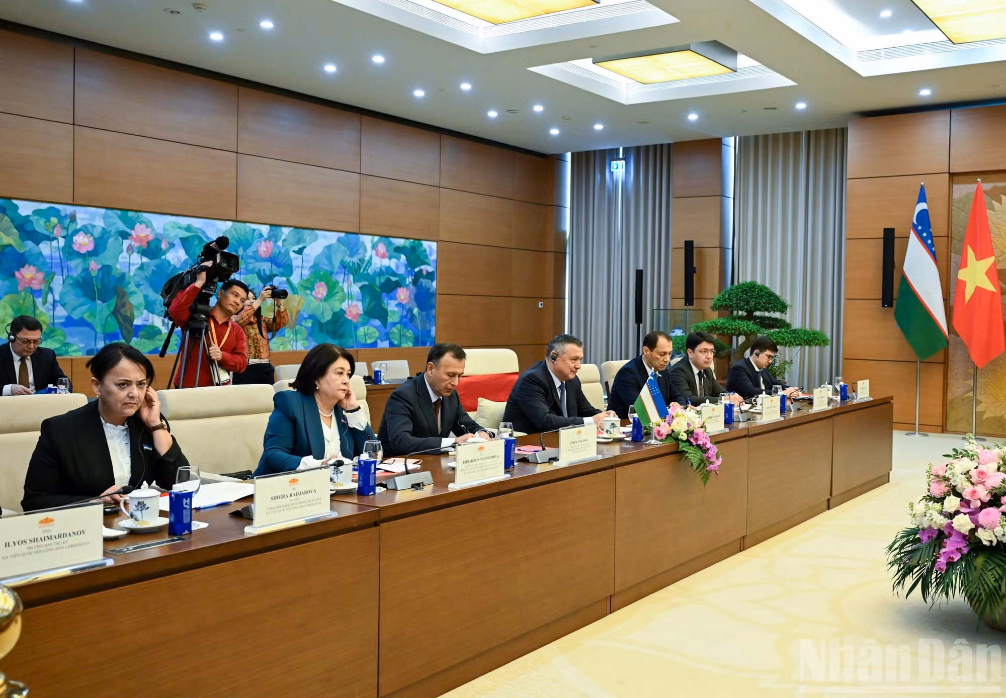 Los asistentes de Uzbekistán al encuentro.