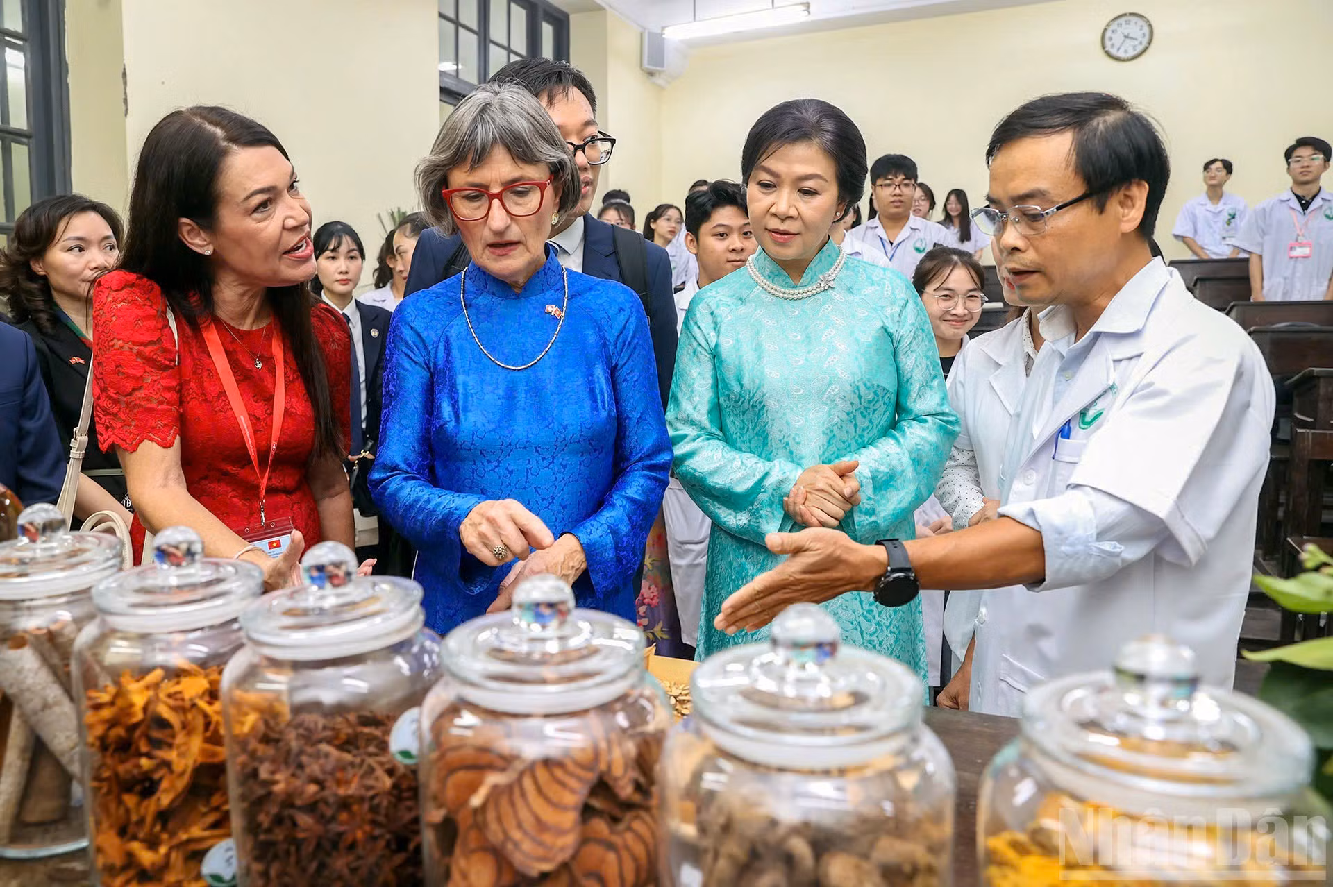 Ambas damas conocen el proceso de investigación, conservación y desarrollo de las plantas medicinales de Vietnam.
