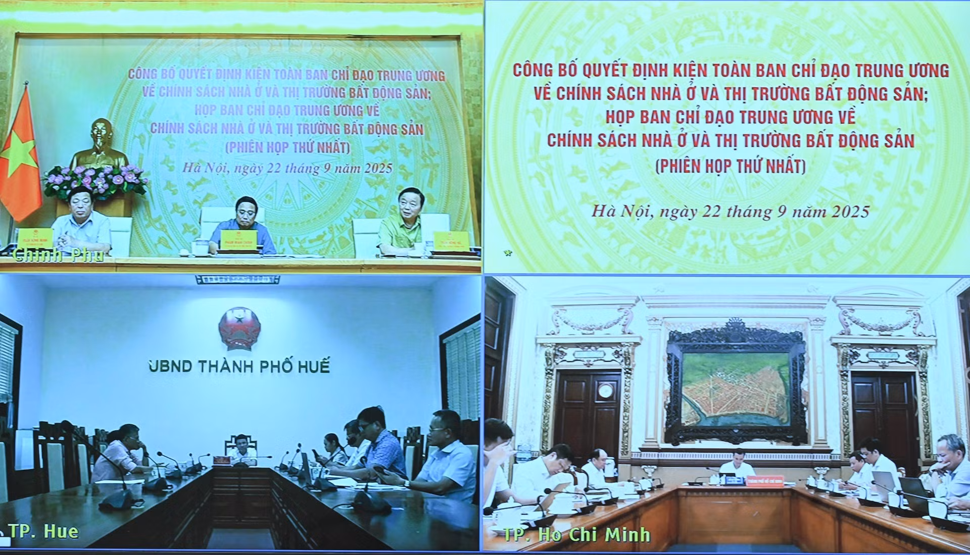 La conferencia se lleva a cabo de manera presencial en la Oficina Gubernamental y se conecta a las localidades.