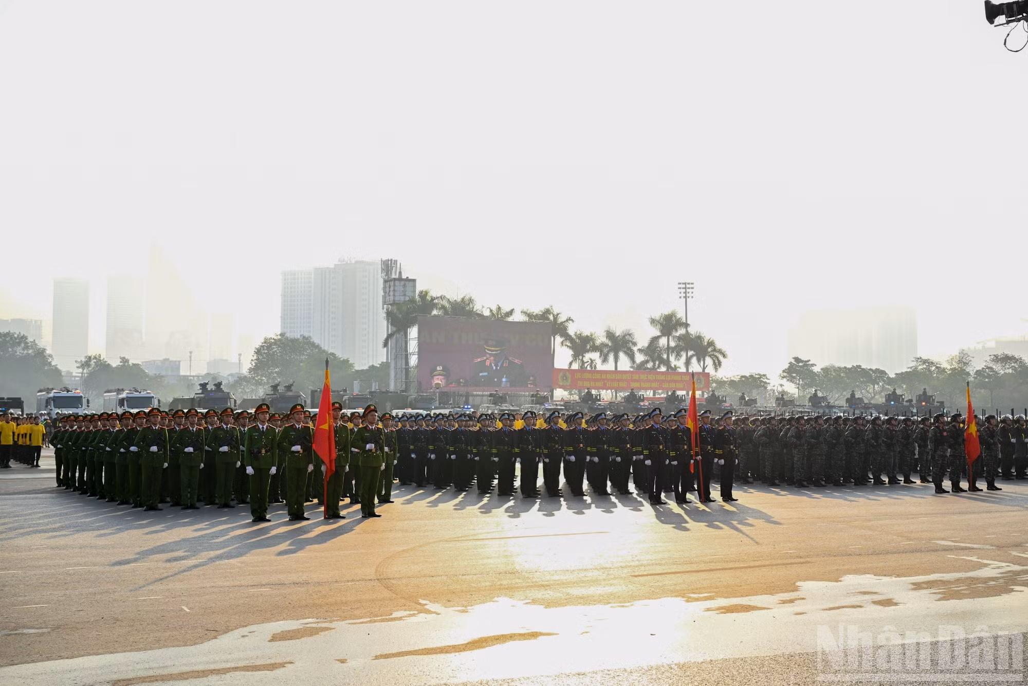 En la ceremonia.