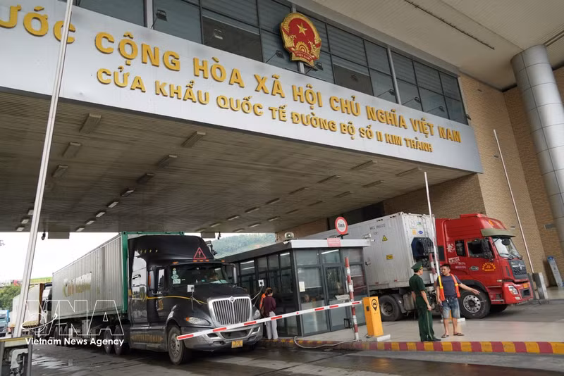 Puerta Fronteriza Internacional Terrestre Nº II de Kim Thanh, Lao Cai. (Fuente: VNA)