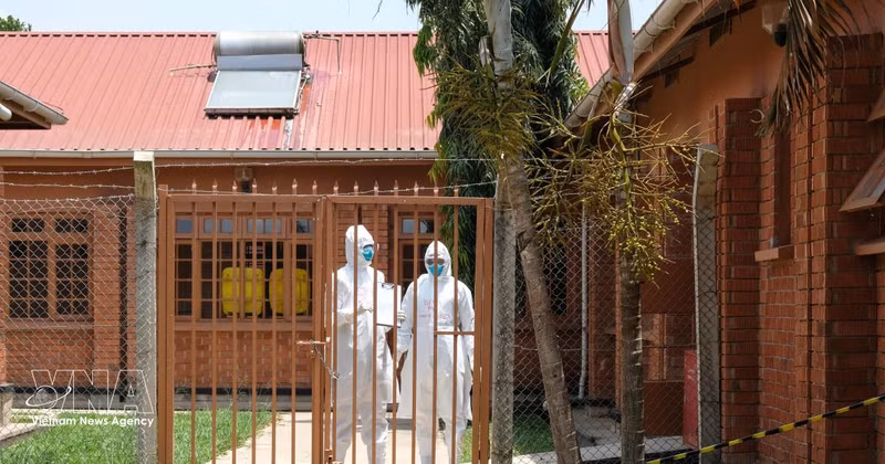 Una zona de cuarentena contra Ébola en Uganda. (Foto: Xinhua/VNA)