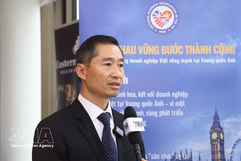 El vicepresidente de la Asociación de Empresarios Vietnamitas en el Reino Unido (VBUK), Trinh Ngoc Cuong. (Fuente: VNA)