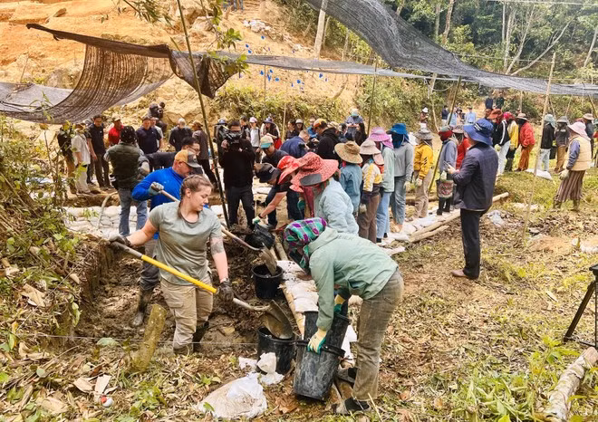 El sitio de búsqueda de restos de militares estadounidenses desaparecidos en la guerra (MIA) en la aldea de Cop, comuna de Huong Phung, distrito de Huong Hoa, provincia de Quang Tri. (Fuente: VNA)