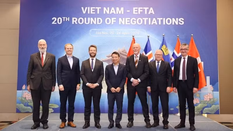 Los delegados asisten a una ronda de negociaciones del Tratado de Libre Comercio entre Vietnam y la Asociación Europea de Libre Comercio (EFTA), de la que forma parte Liechtenstein. (Foto: Secretaría de la EFTA)
