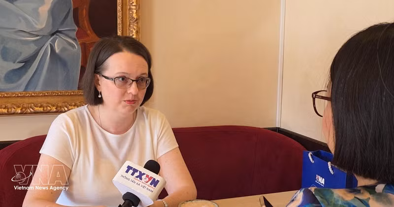 Ekaterina Koldunova, directora del Centro de la Asean del Instituto Estatal de Relaciones Internacionales de Moscú, adscrita a la Cancillería de Rusia. (Foto: VNA)