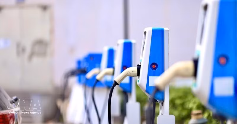 Sistema de estaciones de carga para vehículos eléctricos de VinFast. (Fuente: VNA)
