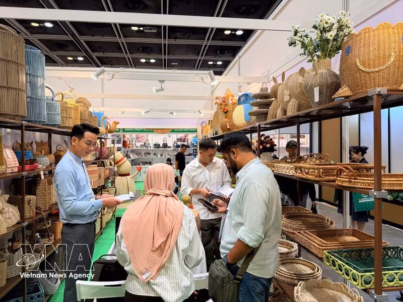Un stand de Vietnam en la feria MEGA SHOW (Foto: VNA)