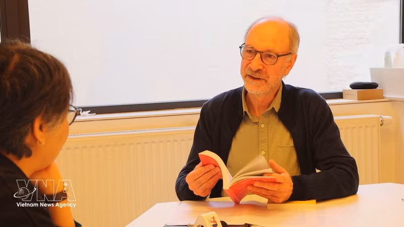 Bert De Belder, responsable de Relaciones Internacionales del Partido del Trabajo de Bélgica (PTB). (Foto: VNA)