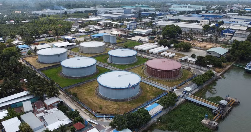 Depósito de petróleo de Tran Quoc Toan, ubicado en el barrio de My Ngai, provincia de Dong Thap. (Foto: VNA)