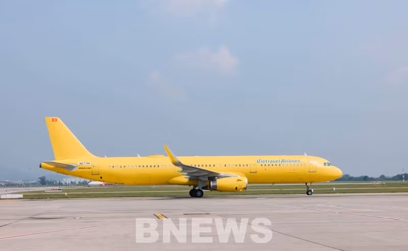 Vietravel Airlines recibe otro avión Airbus A321. (Foto: Bnews/vnanet.vn)
