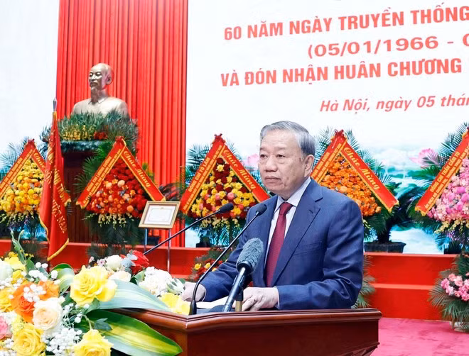 El secretario general del Comité Central del Partido Comunista de Vietnam, To Lam, interviene en la cita (Foto: VNA)