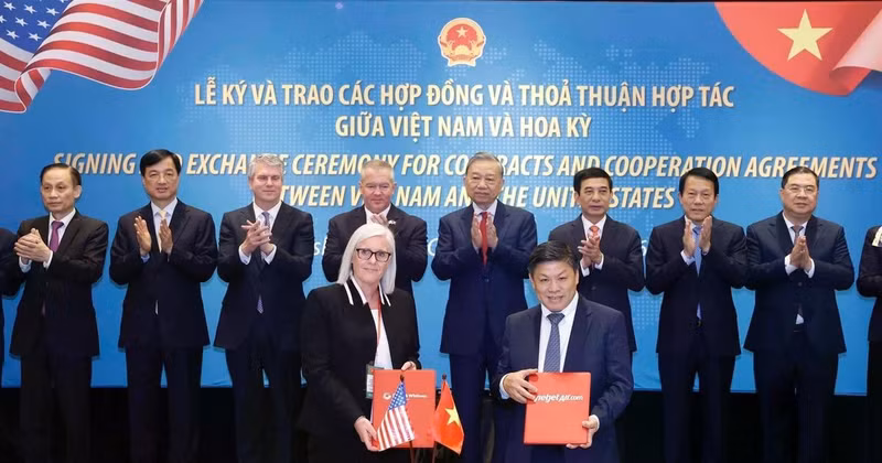 [Foto] Secretario general del PCV presencia la firma de acuerdos Vietnam–EE.UU.