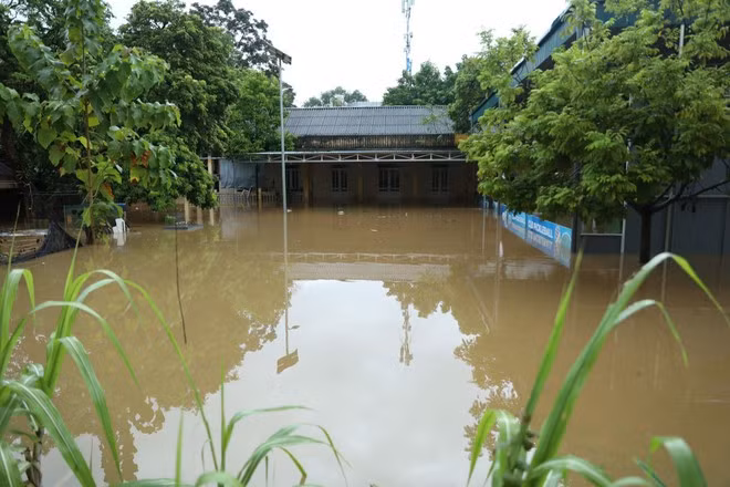 Las fuertes lluvias provocaron inundaciones en muchos lugares de la provincia de Tuyen Quang. (Foto: VNA)