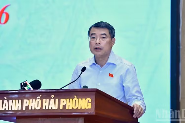 El primer ministro de Vietnam, Le Minh Hung, habla en el evento. (Foto: Nhan Dan)