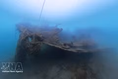 El "barco sin número" C143 yace sumergido en el fondo del mar tras más de seis décadas. (Foto: VNA)