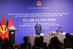 El secretario general del Partido Comunista y presidente de Vietnam, To Lam, habla en la cita. (Foto: VNA)