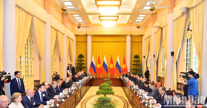 Presidente de Vietnam y Rusia sostienen conversaciones 