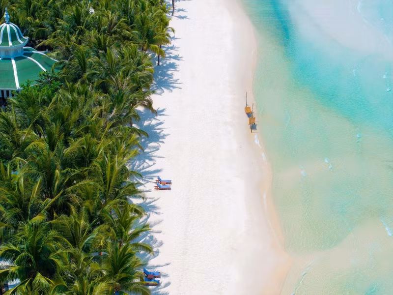 Belleza impresionante de la playa Kem.