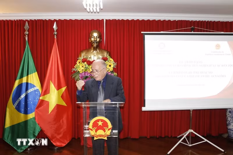 El periodista e historiador Pedro de Oliviera, secretario general de la Asociación de Amistad Brasil - Vietnam (Fuente: VNA)