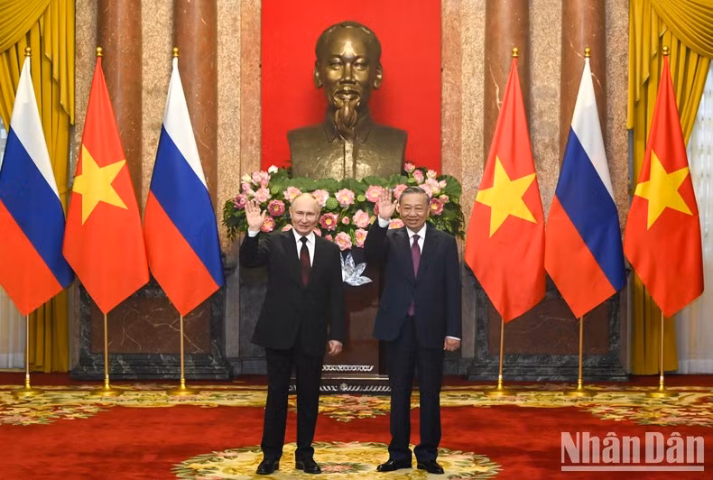 El presidente de Vietnam, To Lam, y su homómolo ruso, Vladimir Putin. El presidente de Vietnam, To Lam, y su homómolo ruso, Vladimir Putin.