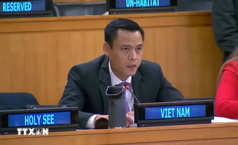 El embajador Dang Hoang Giang, jefe de la misión permanente de Vietnam en la Organización de las Naciones Unidas (ONU) (Fuente: VNA)