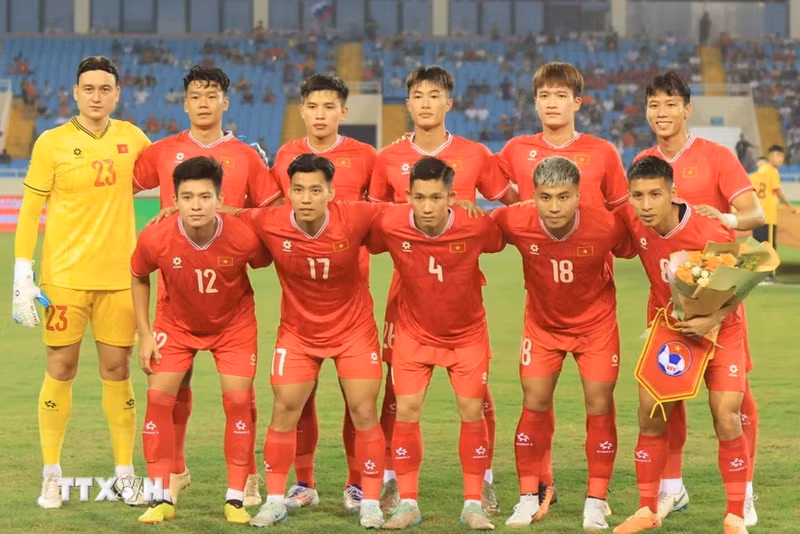 Selección nacional de fútbol vietnamita. (Fuente: VNA)