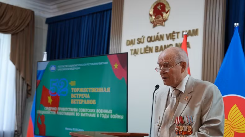El presidente de la Asociación de Veteranos Rusos que trabajaron en Vietnam, Nikolai Kosenik.