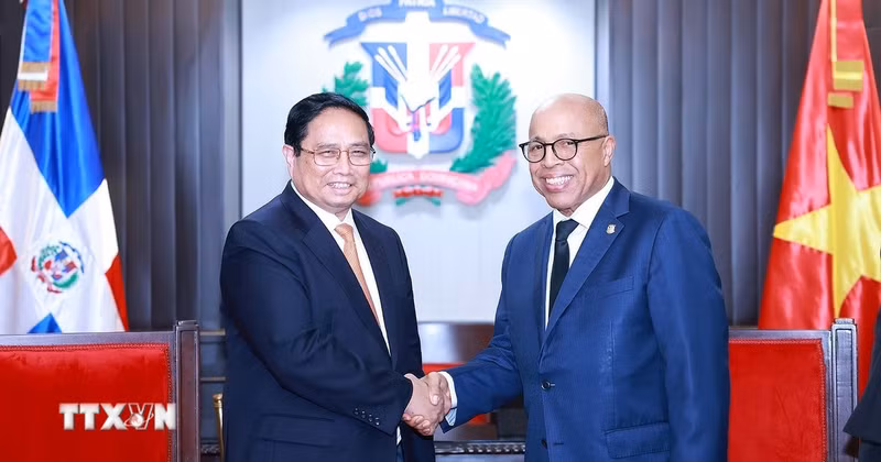 [Foto] Premier vietnamita se reúne con dirigentes legislativos de la República Dominicana