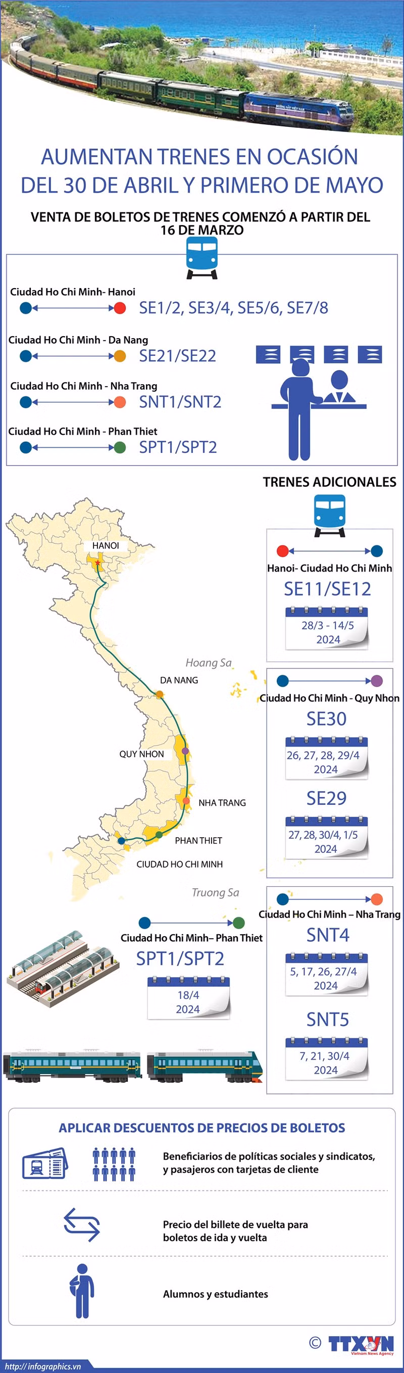 Aumentan trenes en ocasión del 30 de abril y primero de mayo ảnh 1