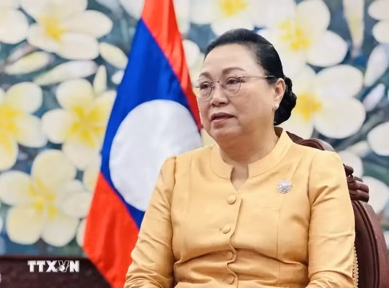 La embajadora de Laos en Vietnam, Khamphao Ernthavanh. (Fuente: VNA)