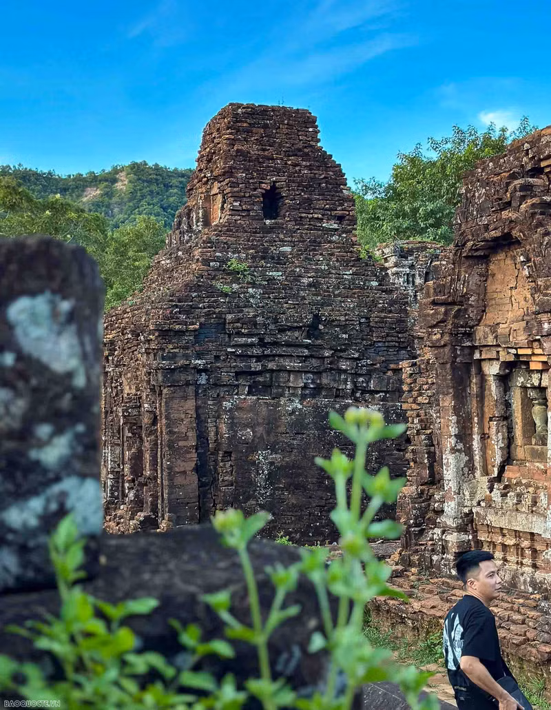 La arquitectura del santuario, influida por el estilo indio, está dividida en bloques, cada uno con un templo principal y varios templos auxiliares a su alrededor. Todos los templos están orientados al este, la dirección del sol naciente y donde se cree que residen los dioses. Aquí se encuentran las tumbas de reyes y miembros de la realeza, y es donde tenían lugar las celebraciones rituales del reino Champa. La arquitectura del santuario, influida por el estilo indio, está dividida en bloques, cada uno con un templo principal y varios templos auxiliares a su alrededor. Todos los templos están orientados al este, la dirección del sol naciente y donde se cree que residen los dioses. Aquí se encuentran las tumbas de reyes y miembros de la realeza, y es donde tenían lugar las celebraciones rituales del reino Champa.