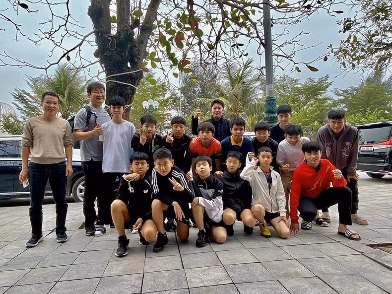 El equipo de tenis de mesa de Busán.