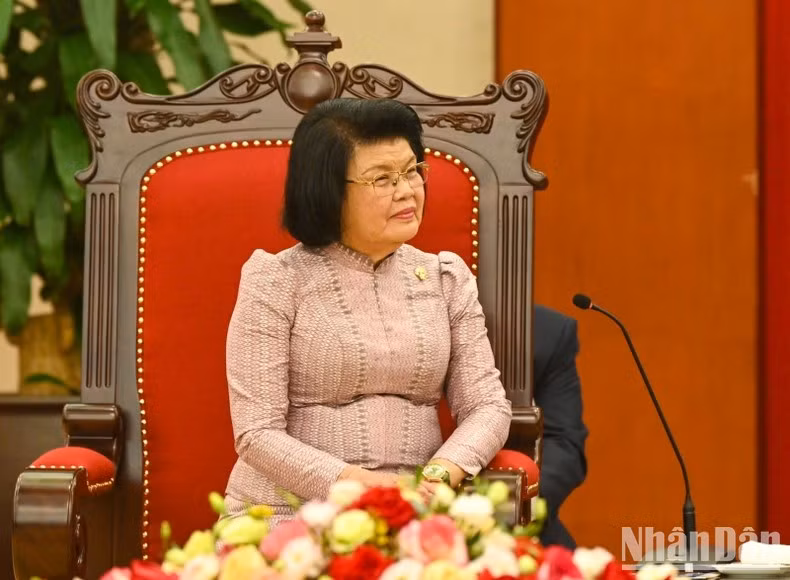 La presidenta de la Asamblea Nacional de Camboya, Samdech Khuon Sudary. La presidenta de la Asamblea Nacional de Camboya, Samdech Khuon Sudary.