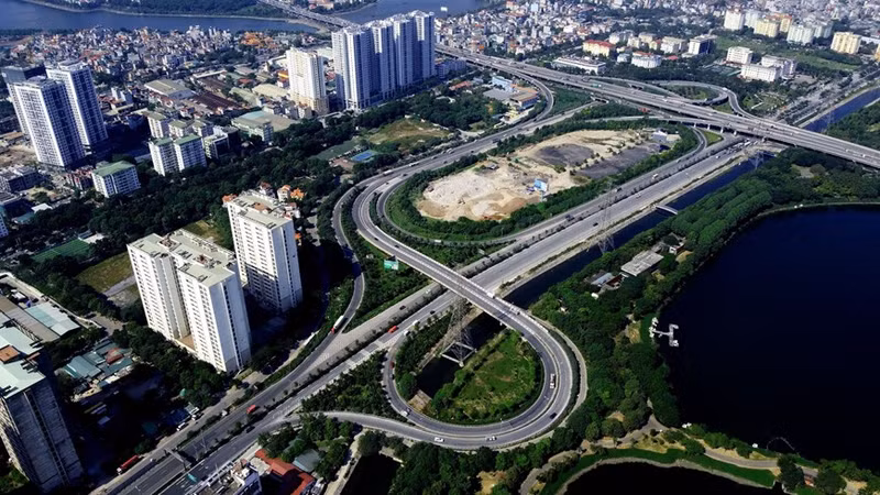 La intersección vial que conecta la autopista de Phap Van – Cau Gie con la circunvalación número 3 (Fuente: VNA)